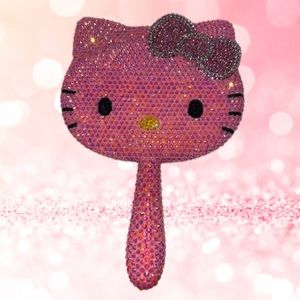 Kawaii Pink Rhinestone Hello Kitty Bling Mirror